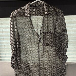 Zara Black and Cream Top